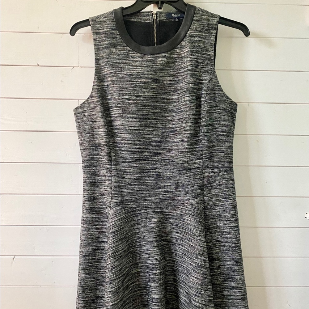 Madewell Leather Accent skater skirt dress